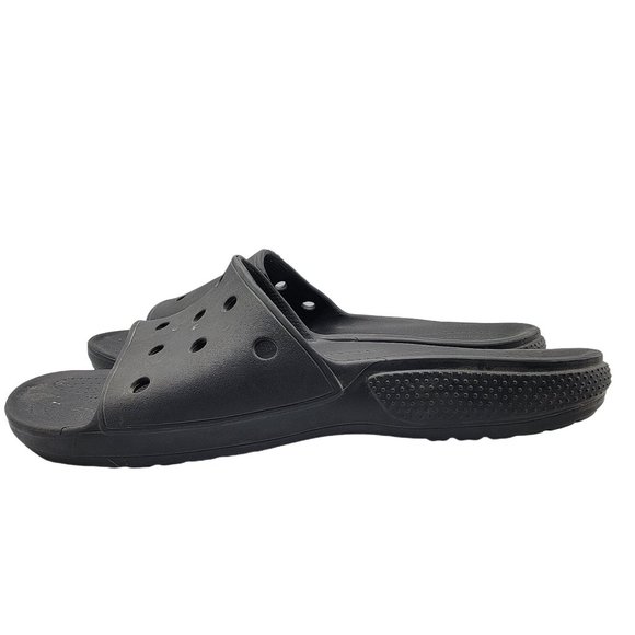 Classic Crocs Slides Mens 13 Black Sandals Shoes Iconic Comfort 206121 main image 6